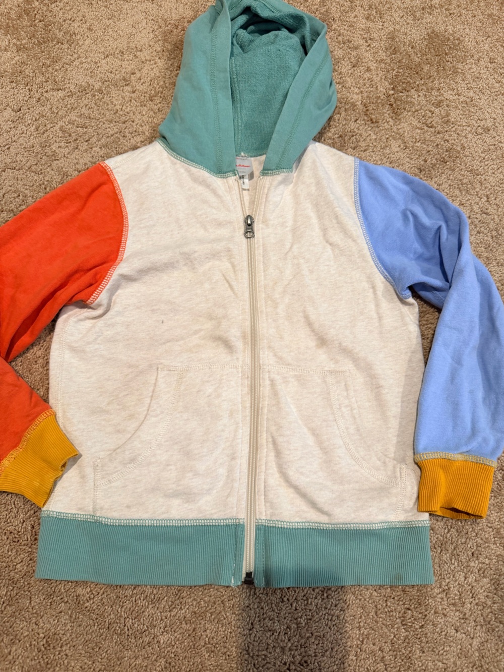 Hanna Andersson multi color Zip Hoodie